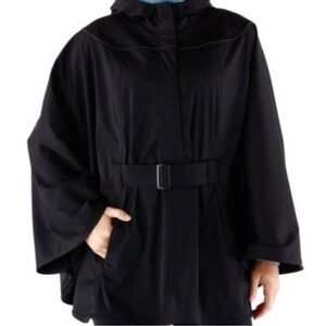Novara Black‎ Rain Cycling Cape Hooded Poncho Size S/M